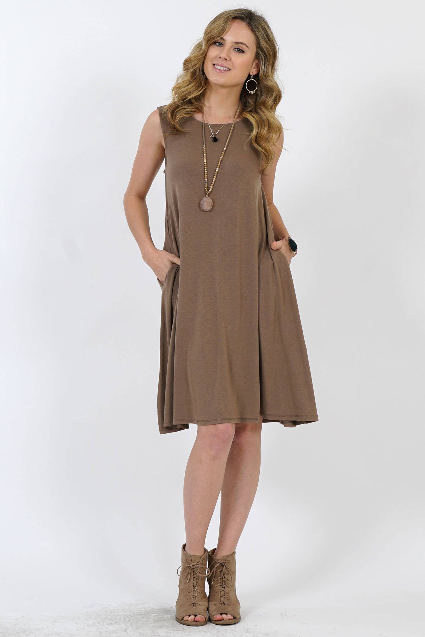 Side Pocket Dress As Shown: KellyGreen-6671 / L