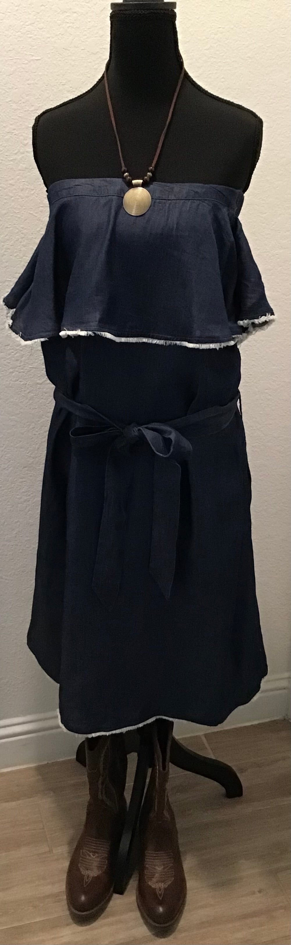 Blue Jean dress- off the shoulder dress/ Size 20W