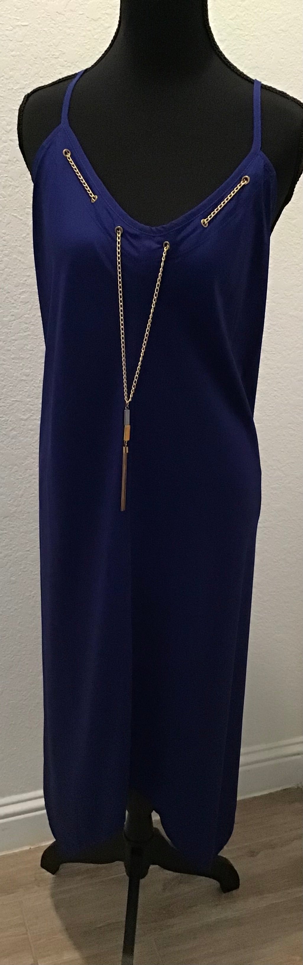 Sleeveless Royal blue dress