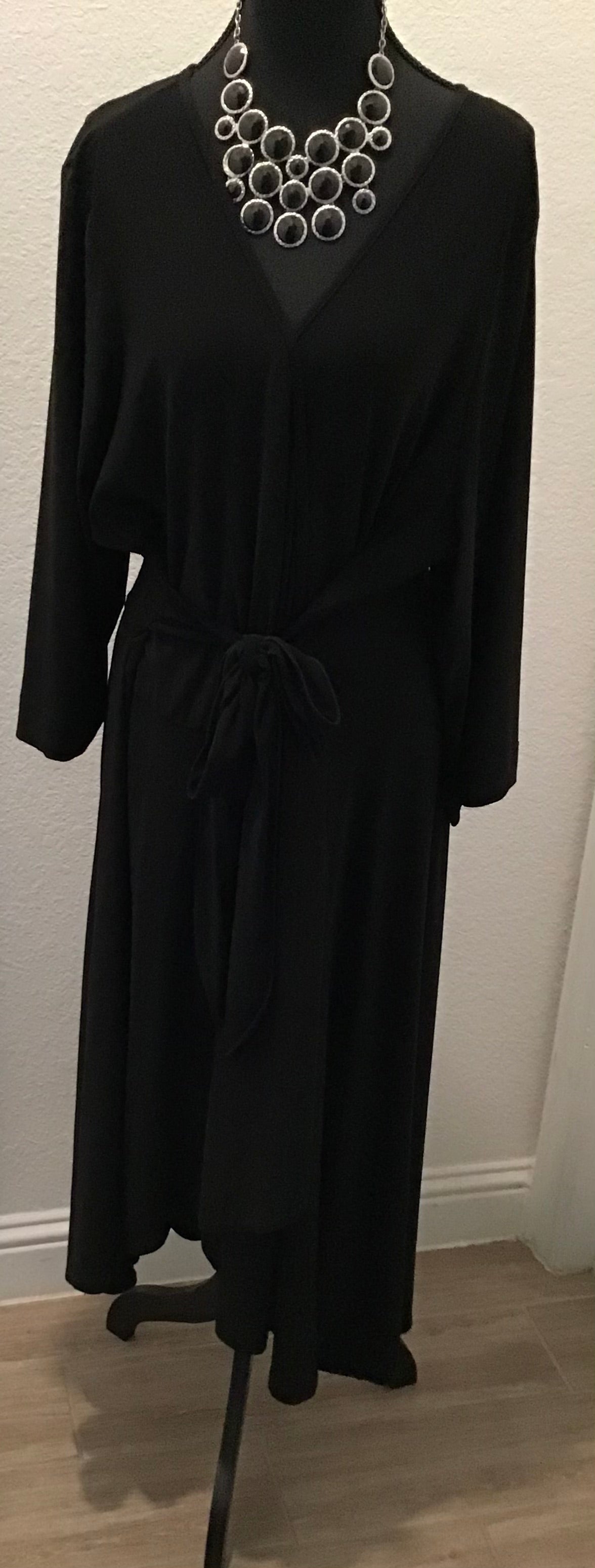 Black wrap dress