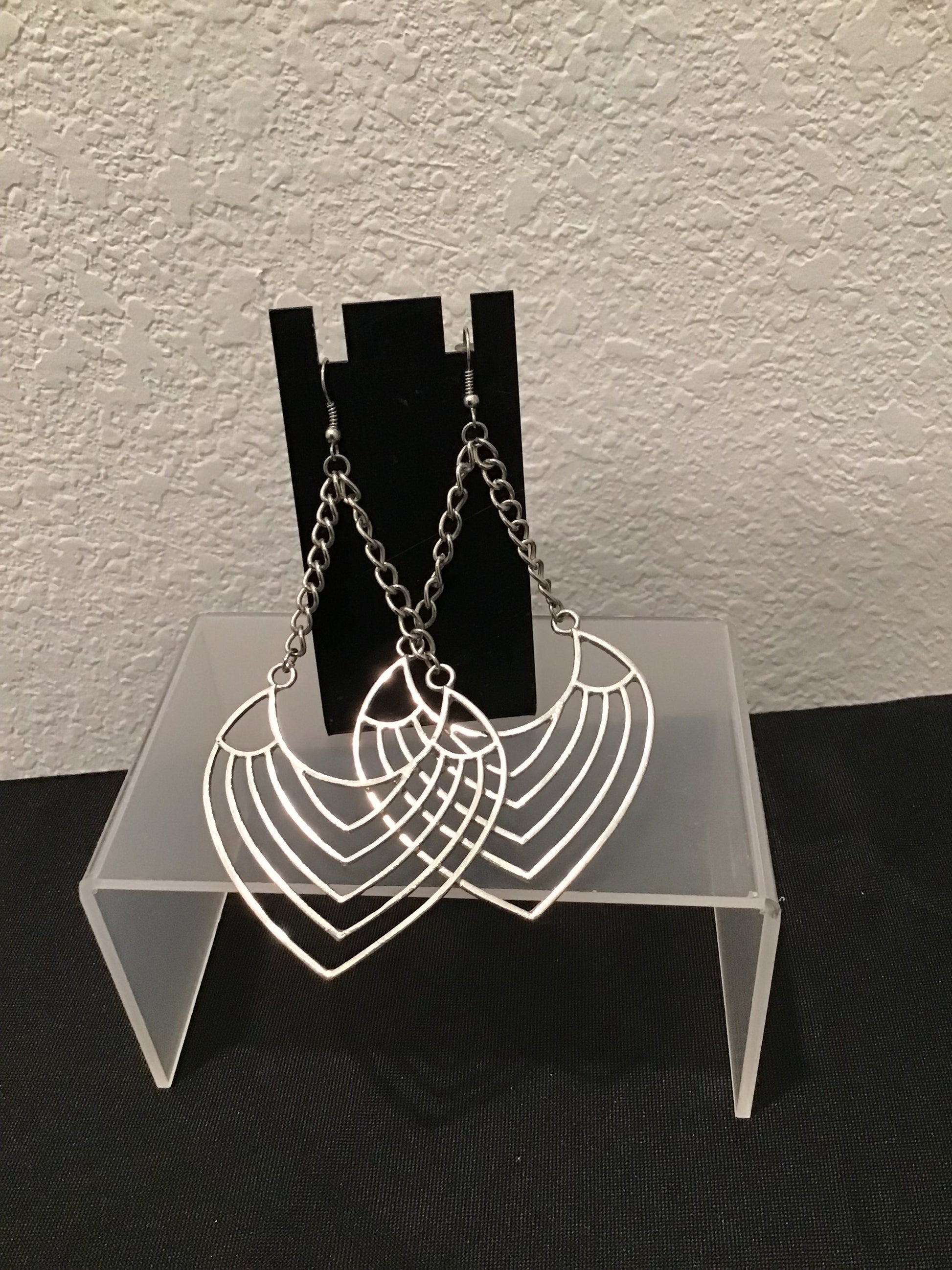 Silver dangle earrings