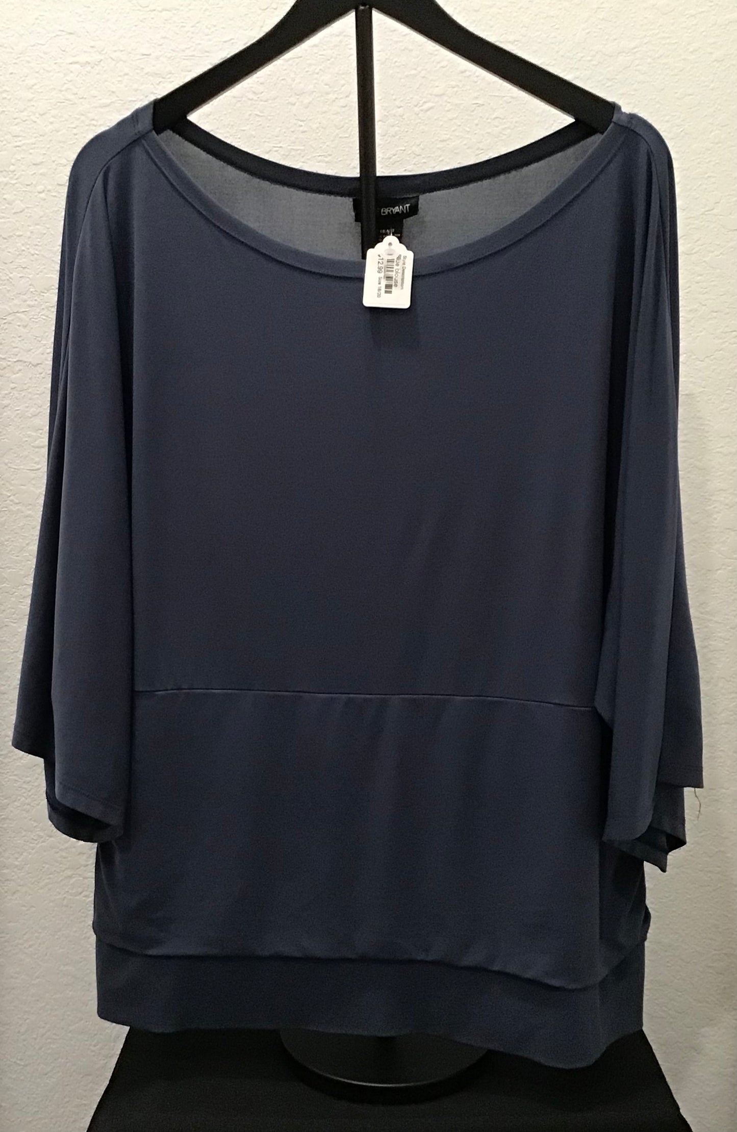 Blue sleek blouse/size 18/20
