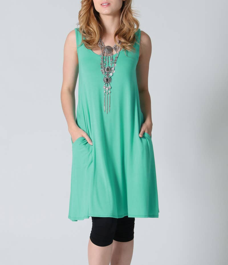 Side Pocket Dress As Shown: Orange-6679 / S