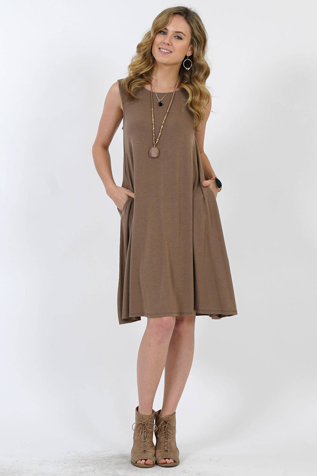 Side Pocket Dress As Shown: KellyGreen-6671 / L