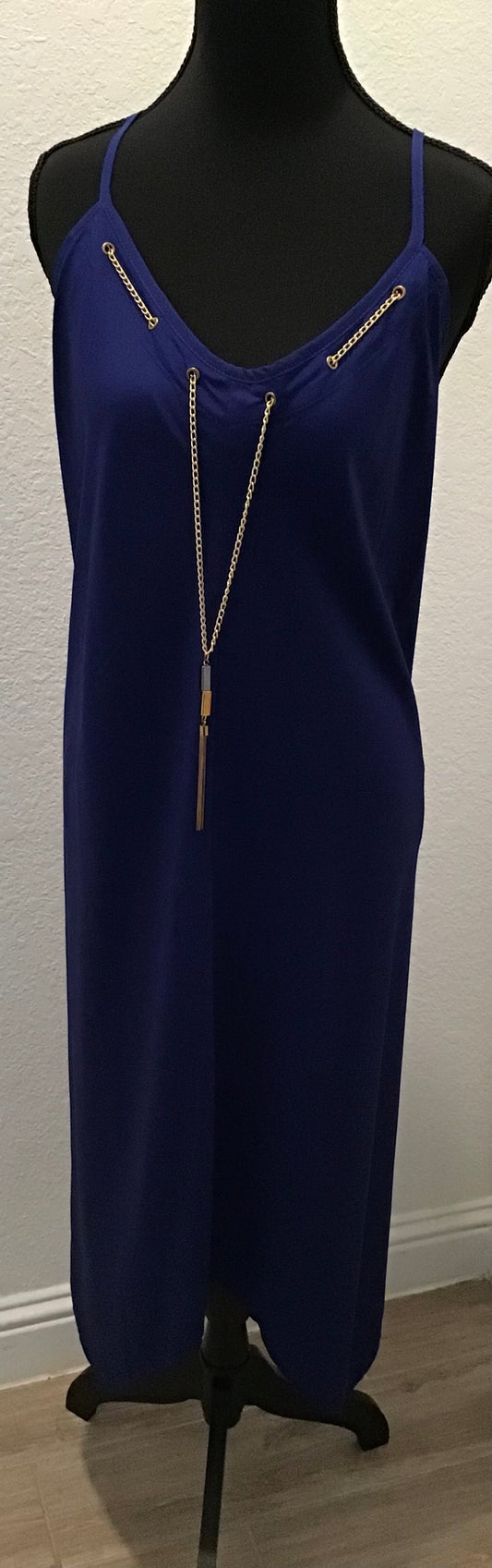 Sleeveless Royal blue dress