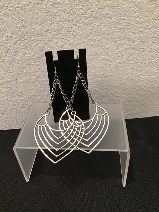 Silver dangle earrings