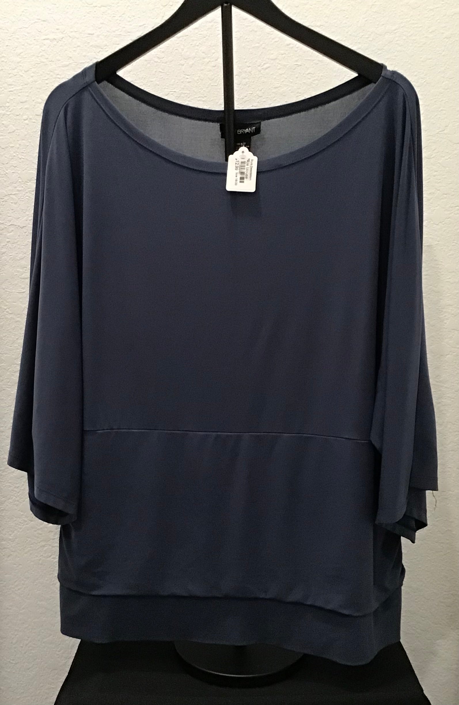 Blue sleek blouse/size 18/20