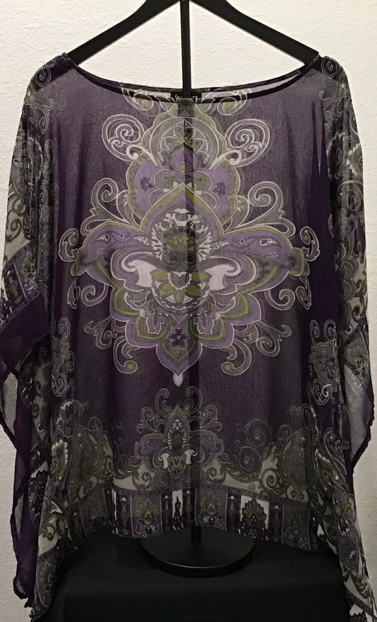 Purple drape blouse/ Size 2X