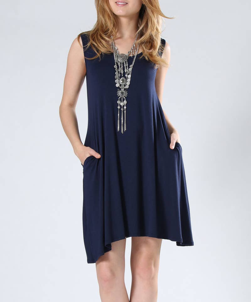 Side Pocket Dress As Shown: KellyGreen-6671 / L