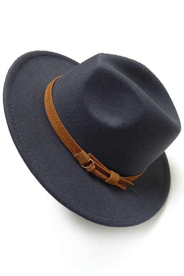 A VINTAGE CLASSIC FEDORA HAT BROWN TIE TRIM | 40HW304: CAMEL