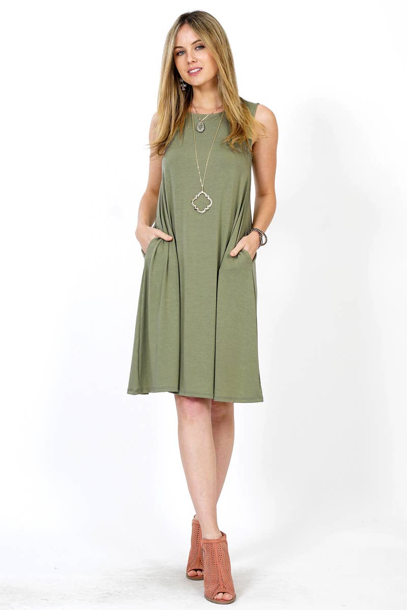 Side Pocket Dress As Shown: Orange-6679 / S